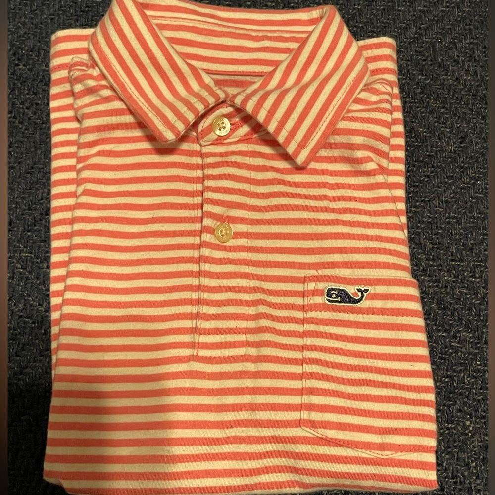 Vineyard Vines Pink and White Striped Polo for Boys - Picture 3 of 5